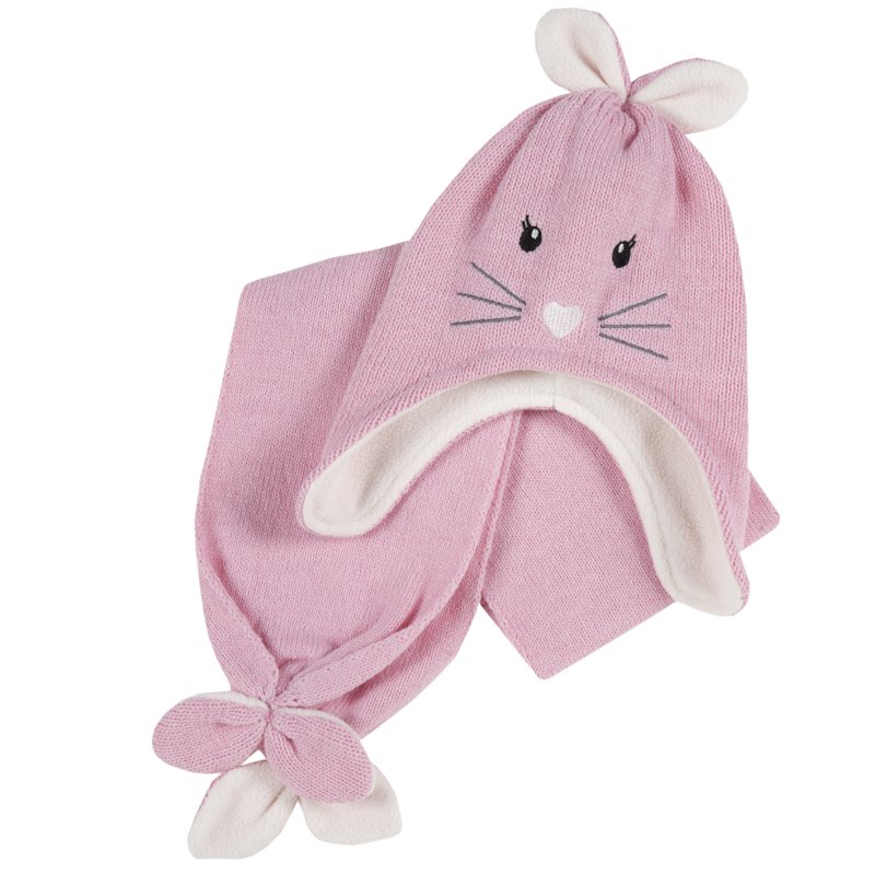 SET 2: HAT + SCARF - LIGHT PINK