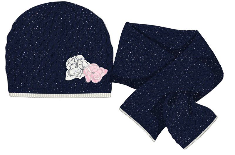 SET 2: HAT + SCARF - DARK BLUE