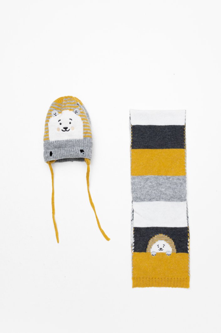 SET 2: HAT + SCARF - LIGHT GREY
