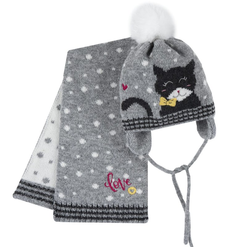 SET 2: HAT + SCARF - MEDIUM GREY
