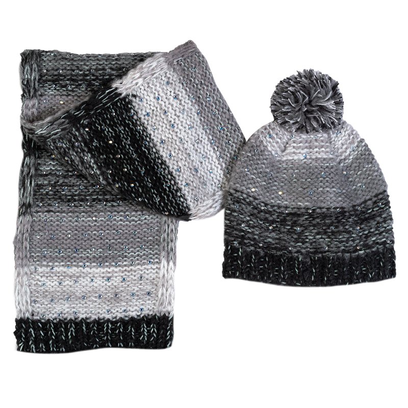 SET 2: HAT + SCARF - MEDIUM GREY