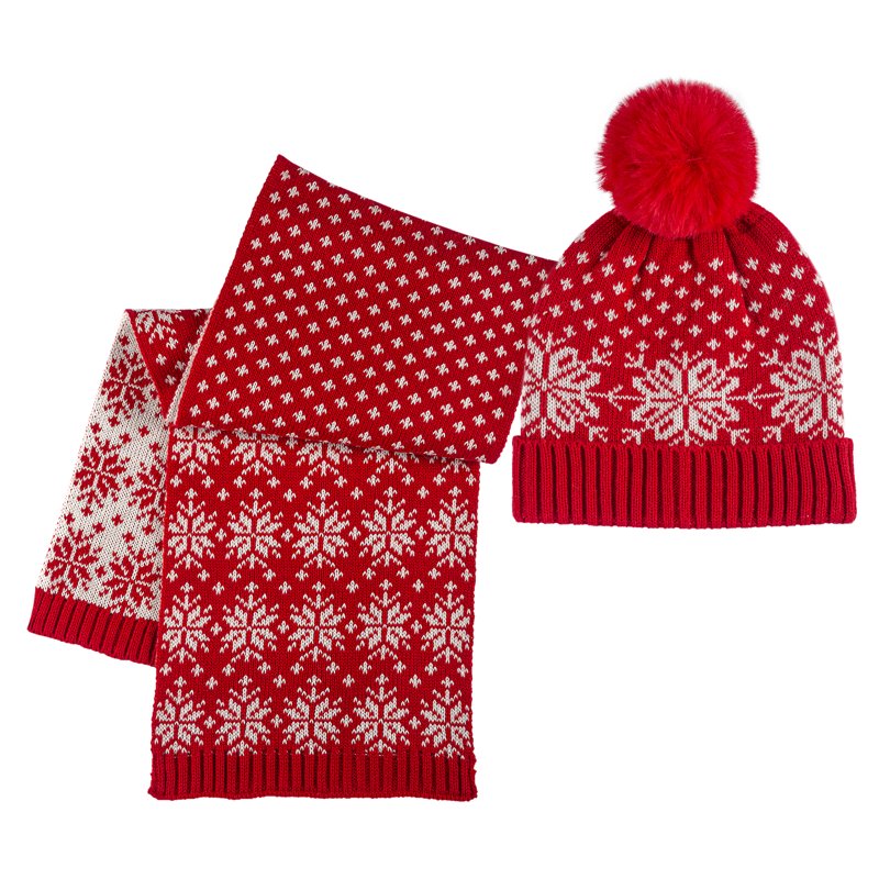 SET 2: HAT + SCARF - MEDIUM RED