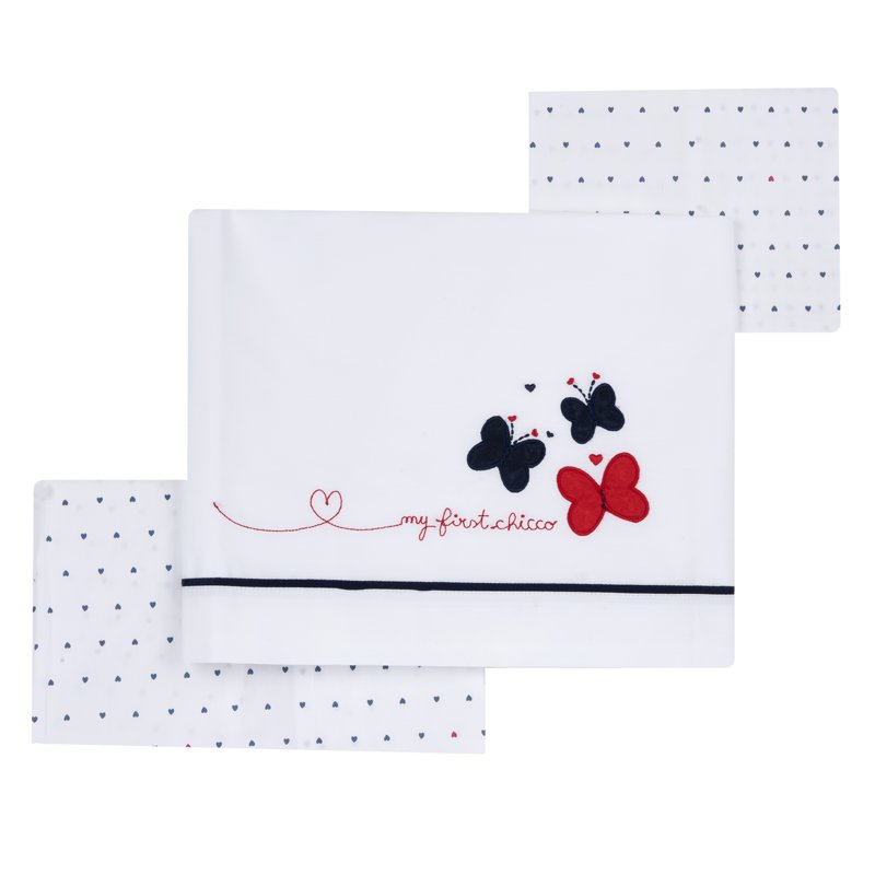 SET 3: BEDSHEET + 2 PILLOWCASES - WHITE