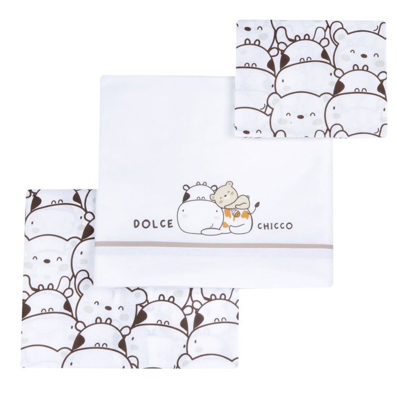 SET 3: 2 SHEET + PILLOWCASE - WHITE