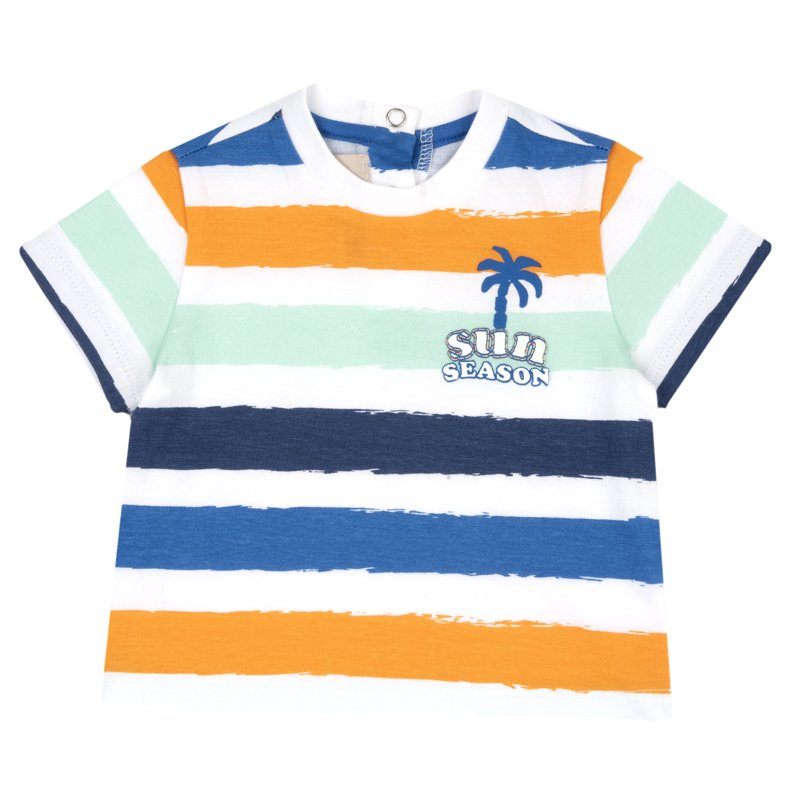 T-SHIRT SHORT SLEEVE - WHITE/BLUE