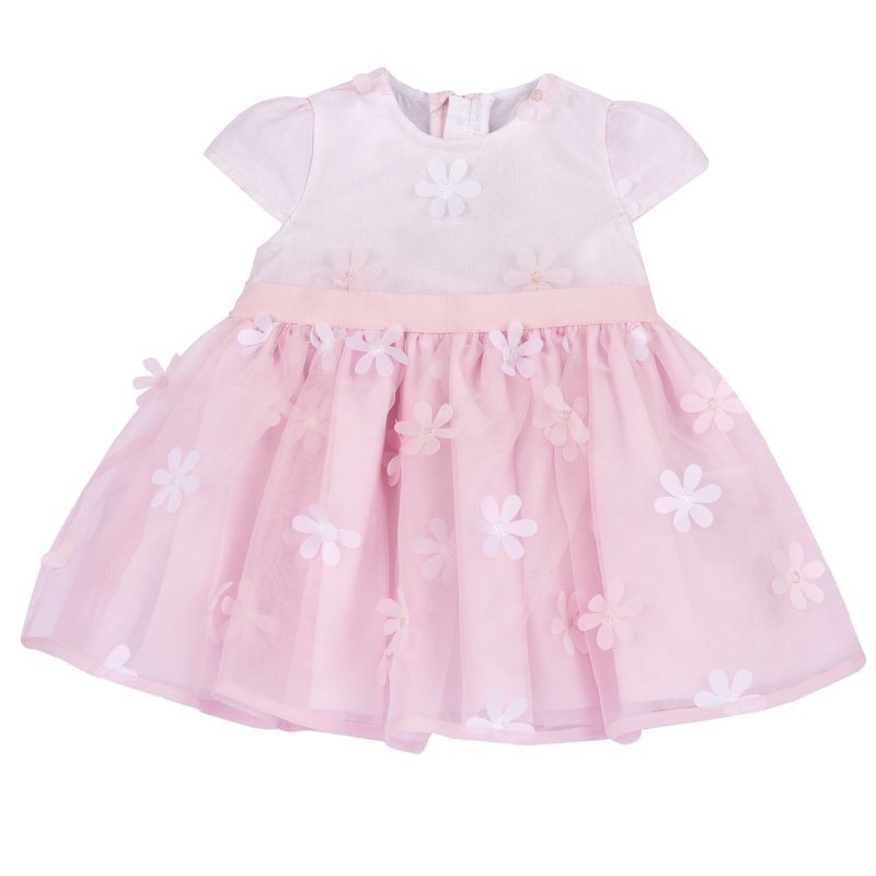 DRESS SLEEVELESS - WHITE/PINK