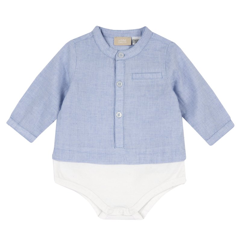 BODYSUIT LONG SLEEVE - MEDIUM LIGHT BLUE