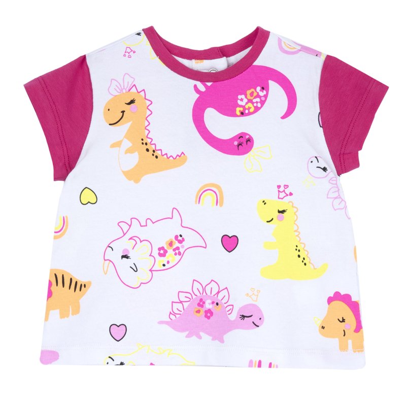 T-SHIRT SHORT SLEEVE - WHITE/PINK