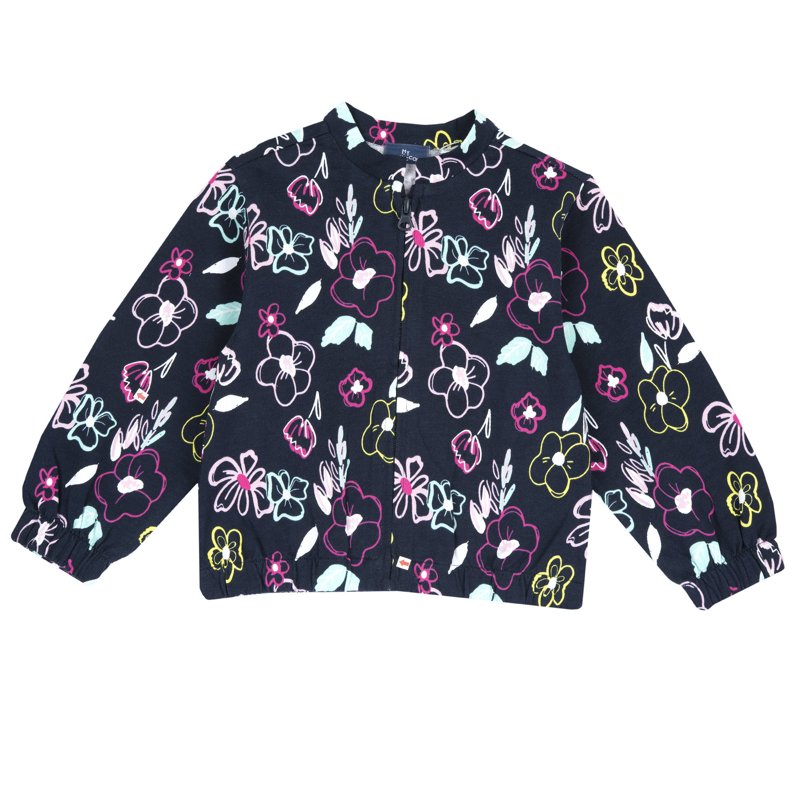 CARDIGAN - PURPLE PRINTED