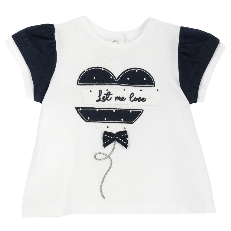 T-SHIRT SHORT SLEEVE - WHITE/BLUE