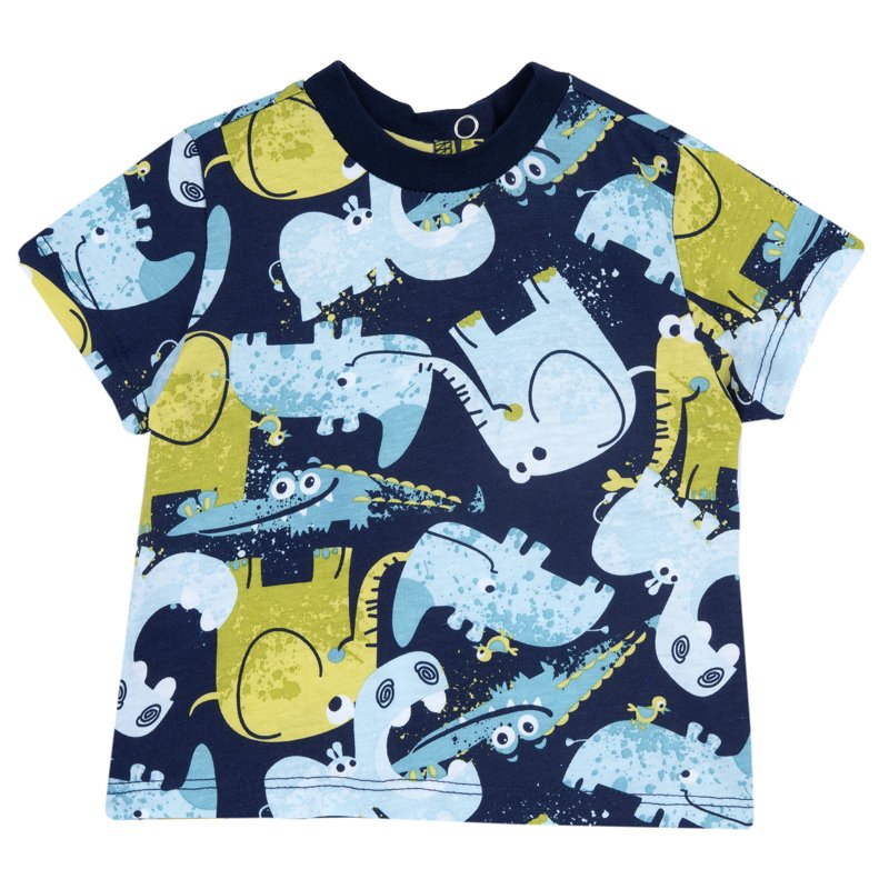 T-SHIRT SHORT SLEEVE - BLUE PRINTED