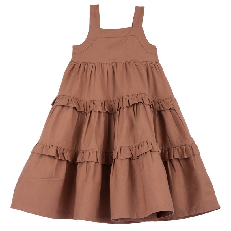 DRESS SLEEVELESS - LIGHT BROWN
