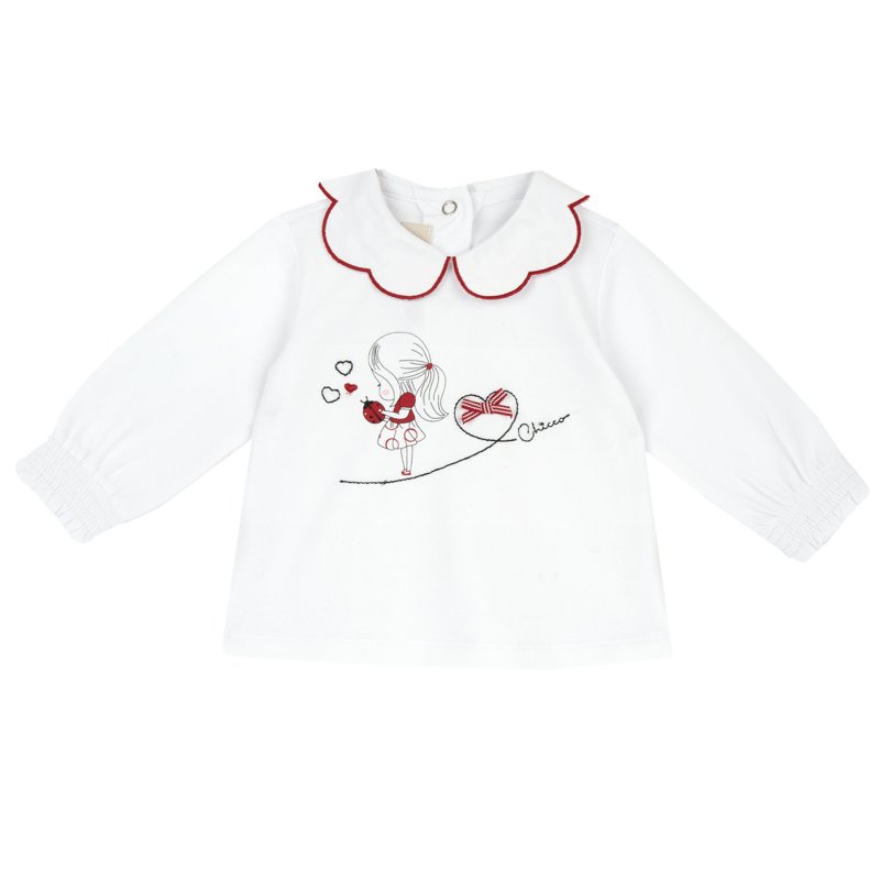 T-SHIRT LONG SLEEVE - WHITE/RED/GREY