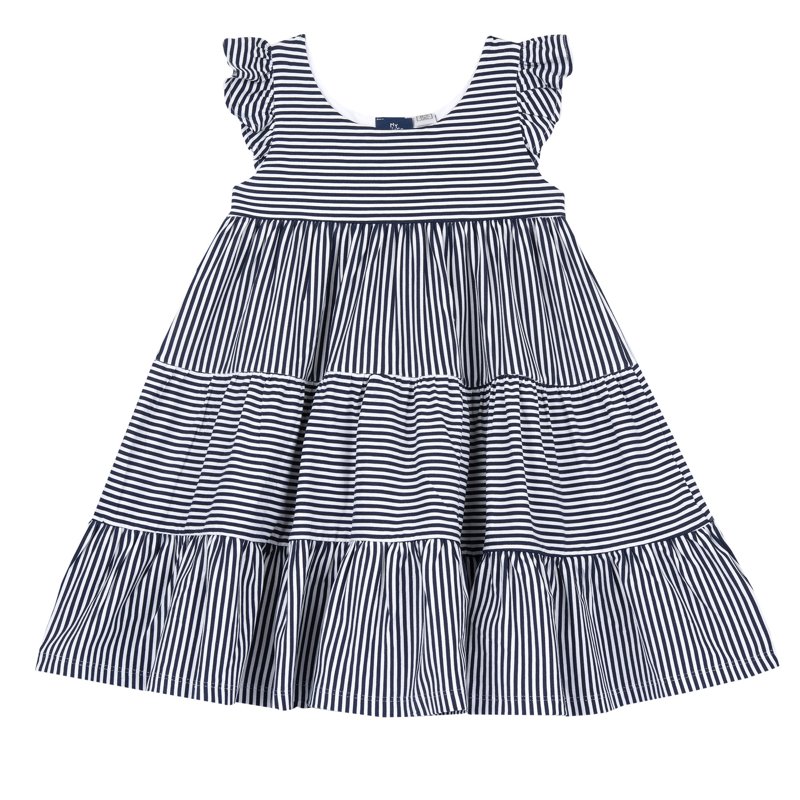 DRESS SLEEVELESS - WHITE/BLUE