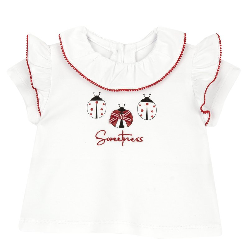 T-SHIRT SHORT SLEEVE - WHITE/RED/GREY