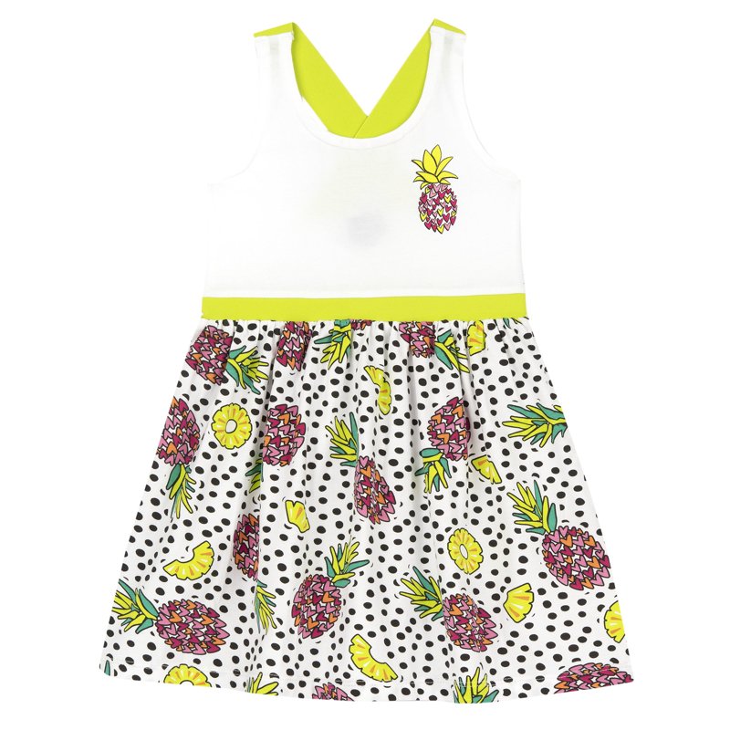 DRESS SLEEVELESS - WHITE/BLACK