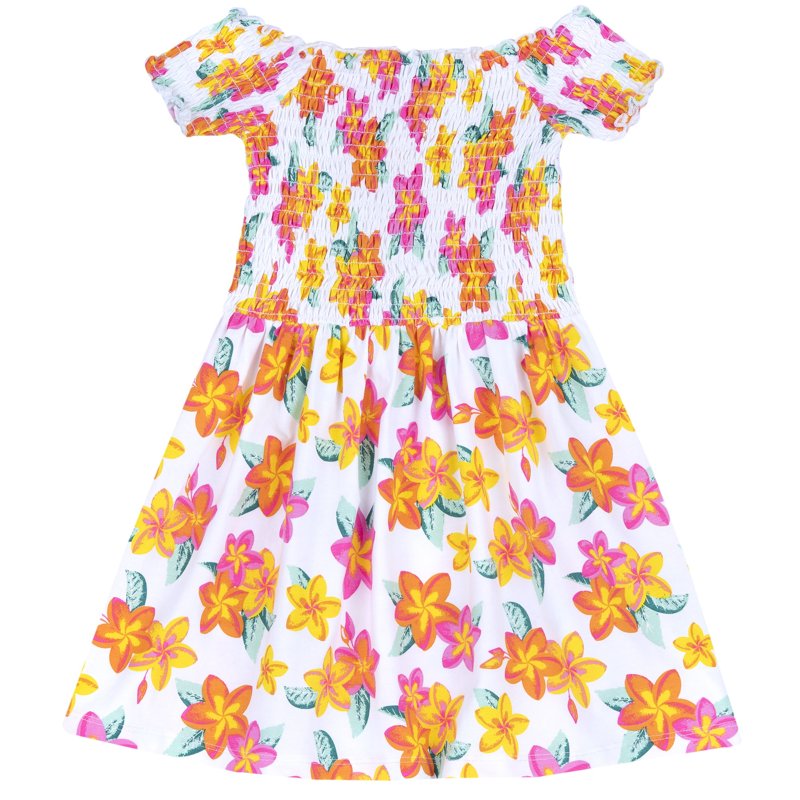 DRESS SHORT SLEEVE - WHITE/PINK