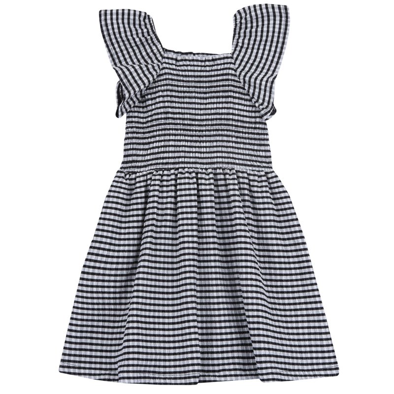 DRESS SLEEVELESS - WHITE/BLACK