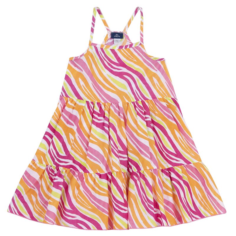 DRESS SLEEVELESS - NATURAL PRINTED
