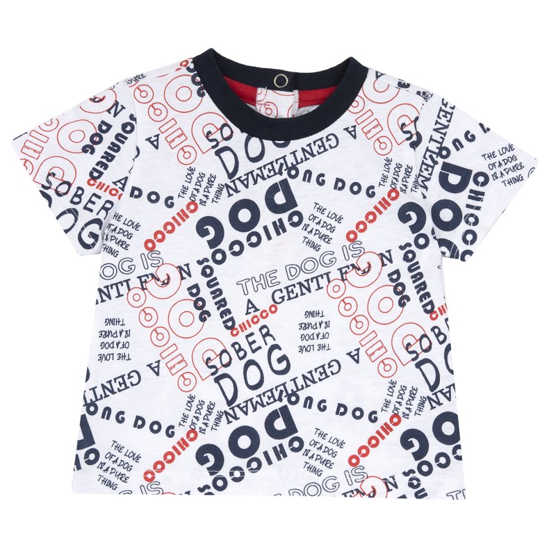 T-SHIRT SHORT SLEEVE - WHITE/BLUE