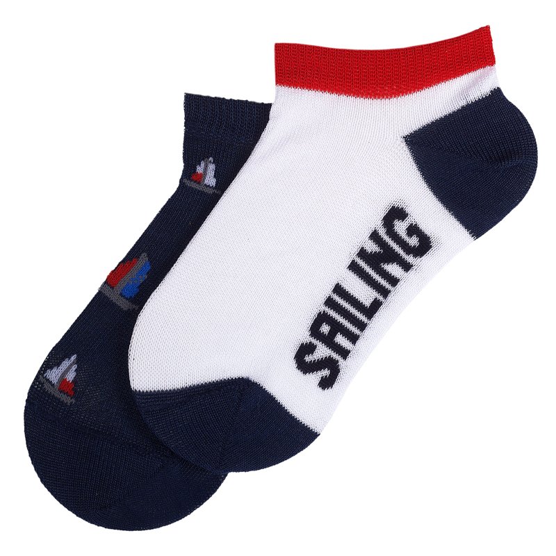SOCKS 2 PACK - WHITE/BLUE