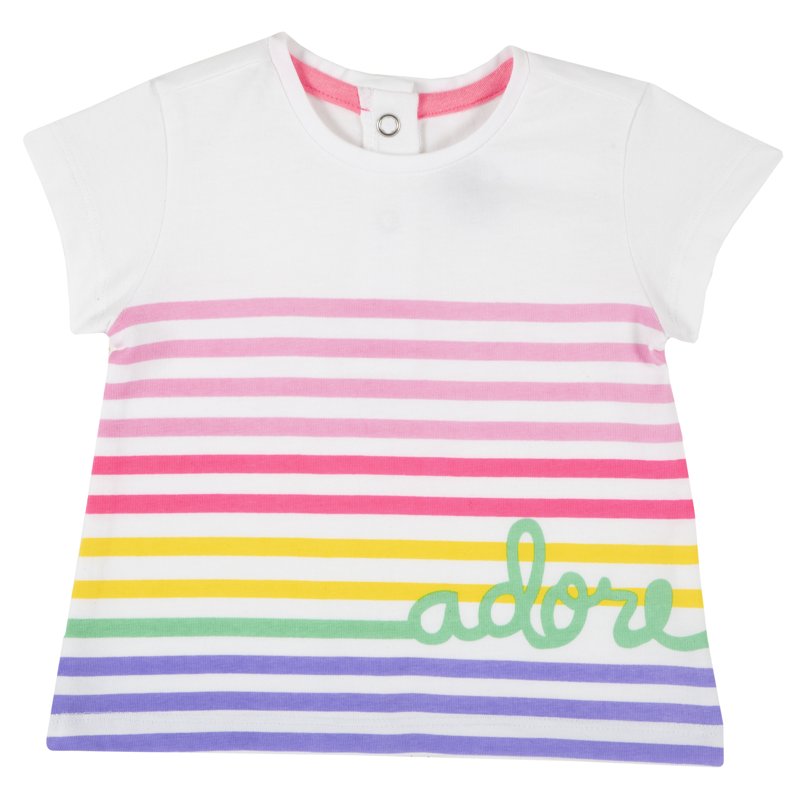 T-SHIRT SHORT SLEEVE - WHITE/PINK