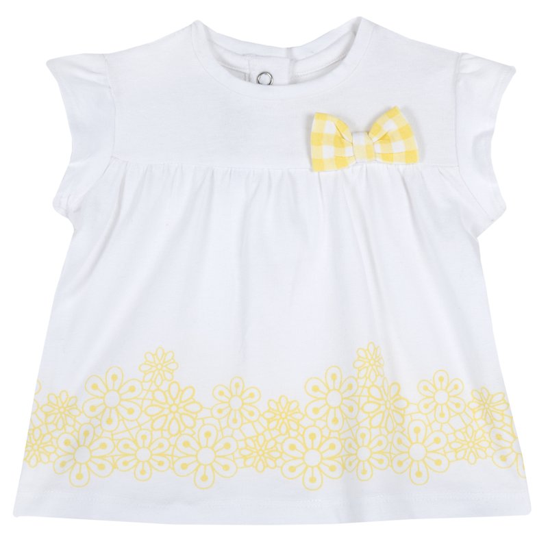 T-SHIRT SHORT SLEEVE - WHITE/YELLOW