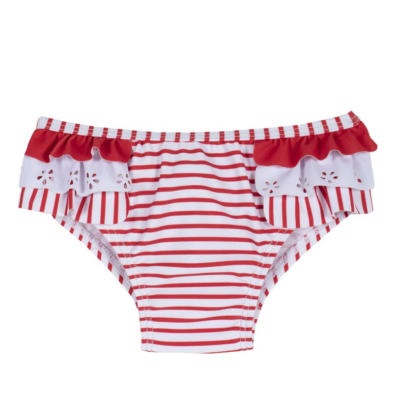 BIKINI BOTTOM - WHITE/RED