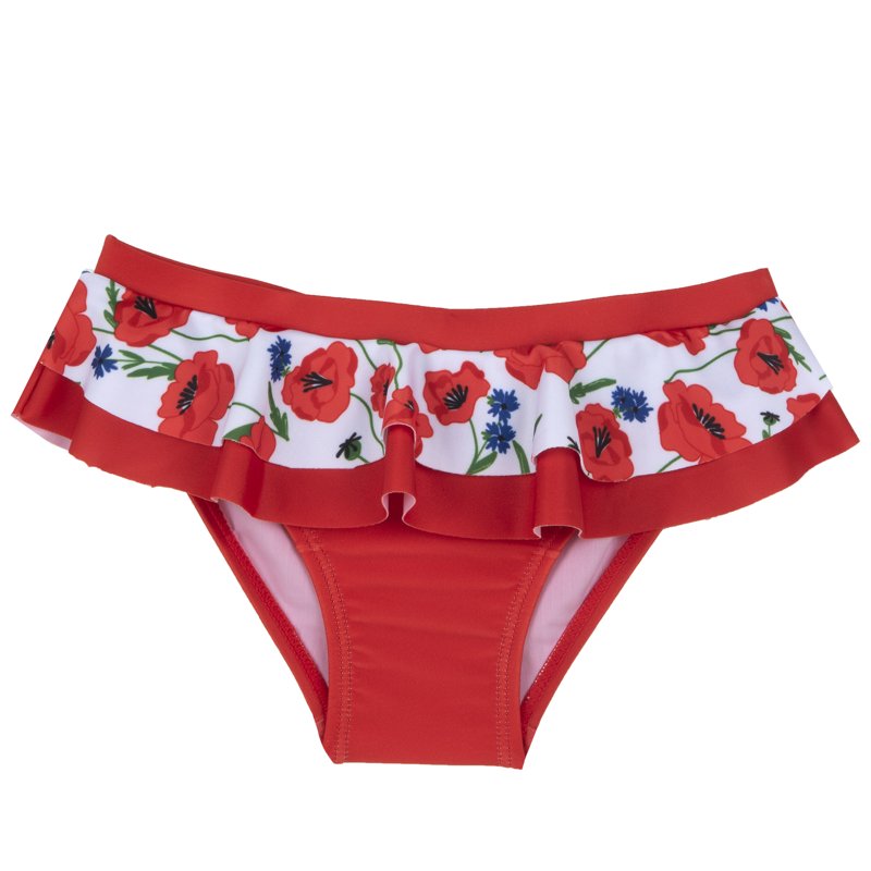BIKINI BOTTOM - WHITE/RED