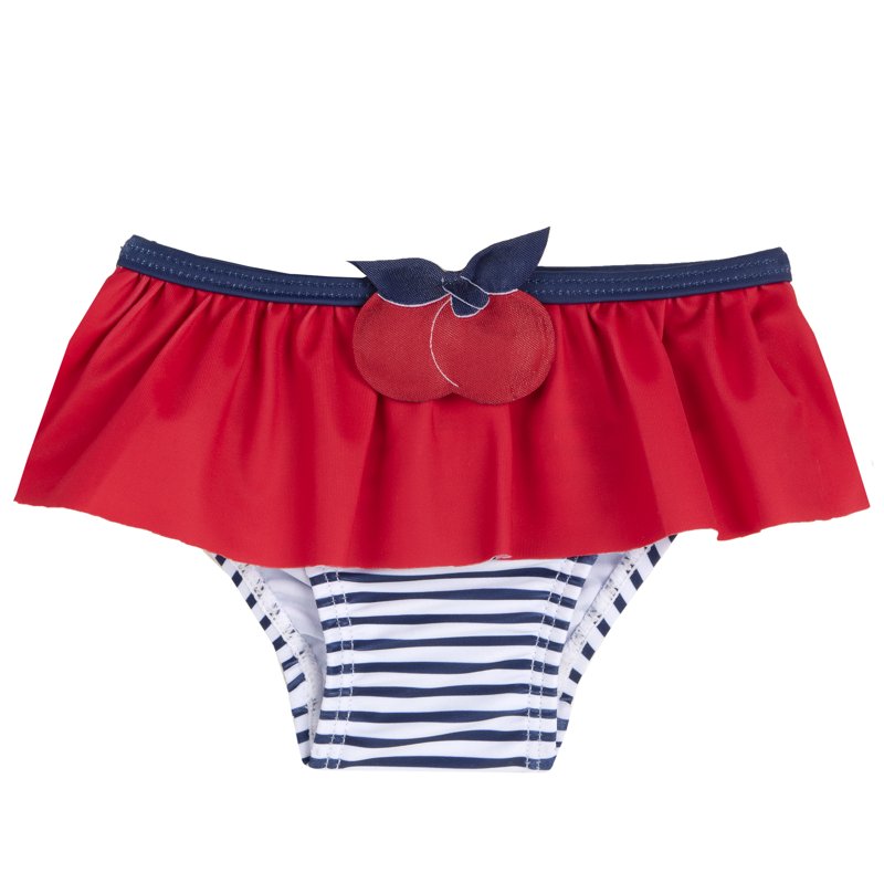 BIKINI BOTTOM - WHITE/RED