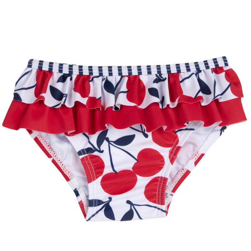 BIKINI BOTTOM - WHITE/RED