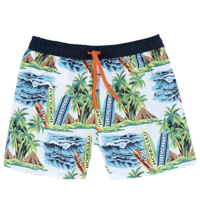 SWIM SHORTS - NATURAL PRINTED