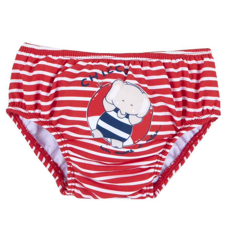 BIKINI BOTTOM - WHITE/RED