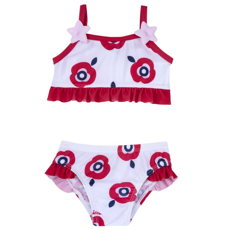 SWIMSUIT - WHITE/RED