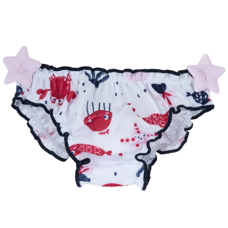 BIKINI BOTTOM - WHITE/RED