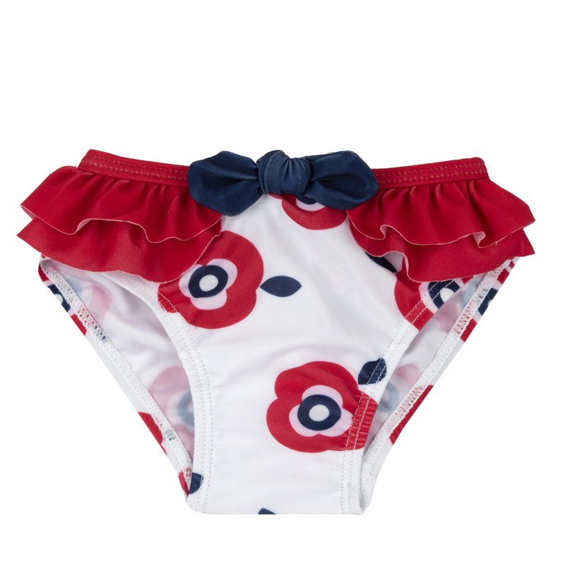 BIKINI BOTTOM - WHITE/RED