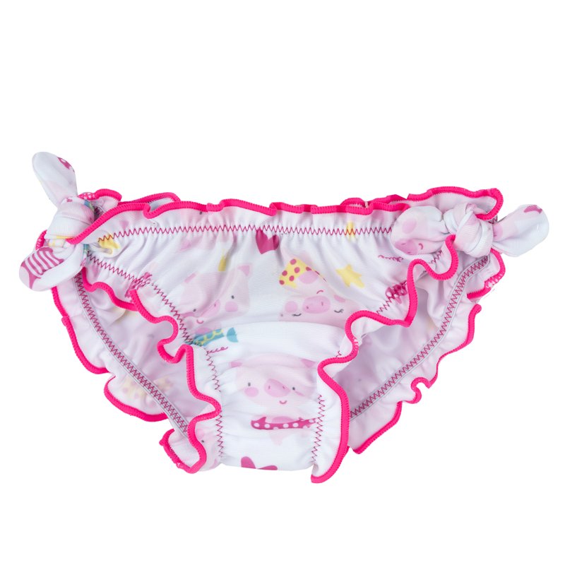 BIKINI BOTTOM - WHITE/PINK