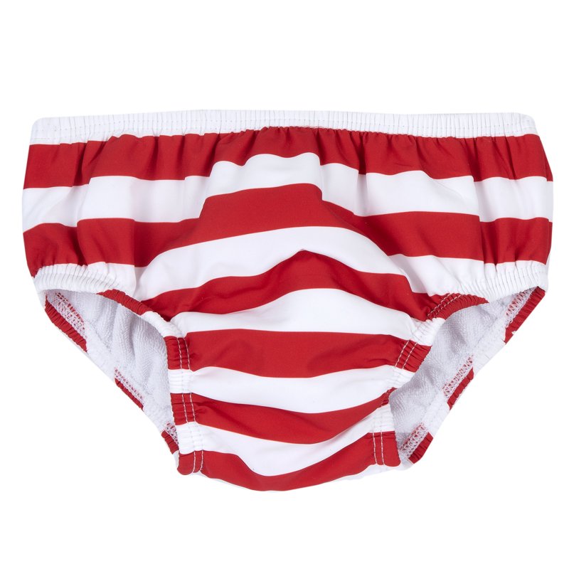BIKINI BOTTOM - WHITE/RED/GREY