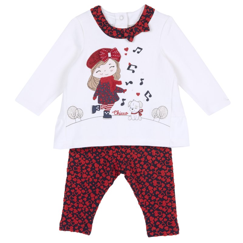 SET 2: SWEATSHIRT + LEGGINGS - MEDIUM RED