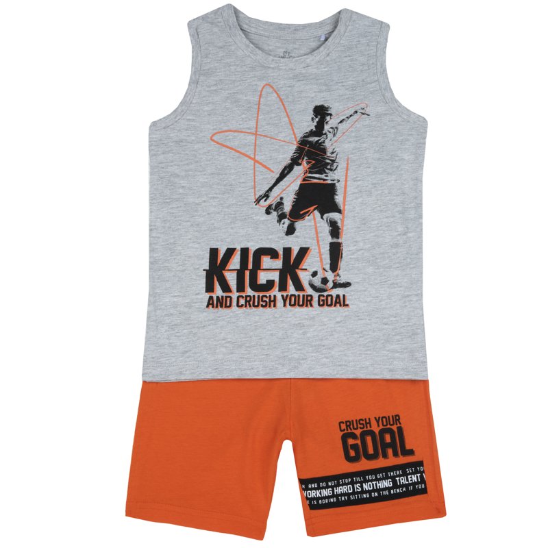 SET 2: TANK TOP + SHORTS - LIGHT GREY