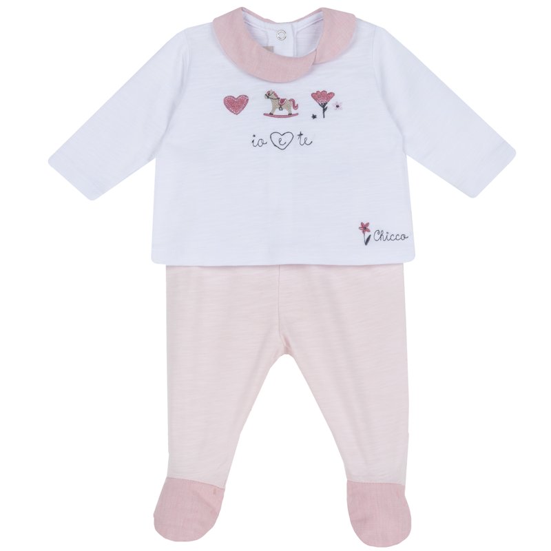 SET 2: BABY SWEATER + LEGGINGS - LIGHT PINK