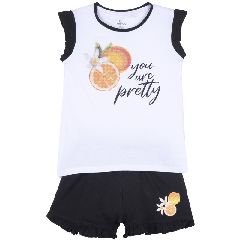 SET 2: TANK TOP + SHORTS - WHITE