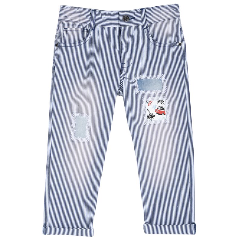 JEANS - WHITE/BLUE