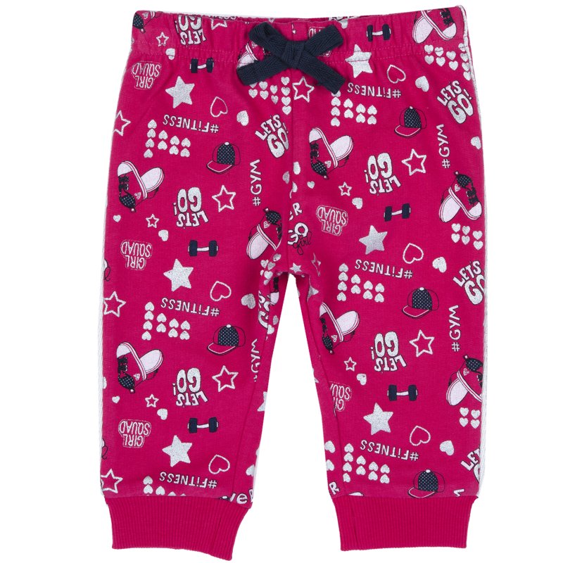 SPORT PANTS - PINK PRINTED