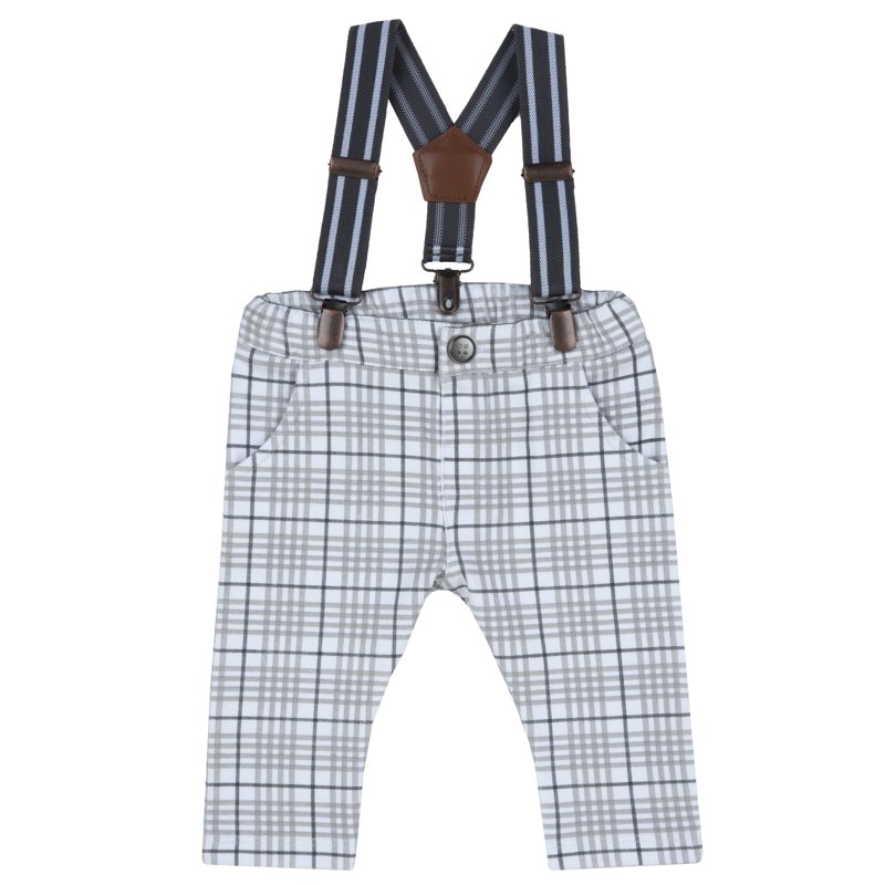 TROUSERS - GREY PRINTED