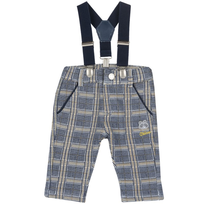 TROUSERS - BLUE PRINTED