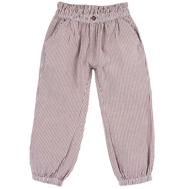 PANTS - WHITE/BROWN