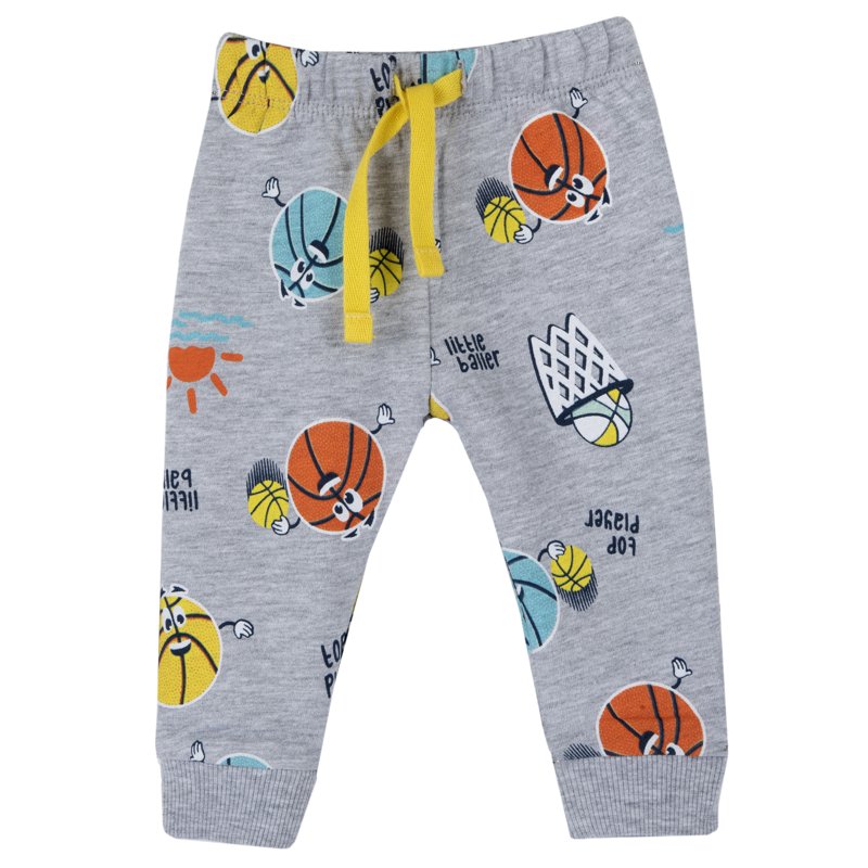 SPORT PANTS - GREY PRINTED