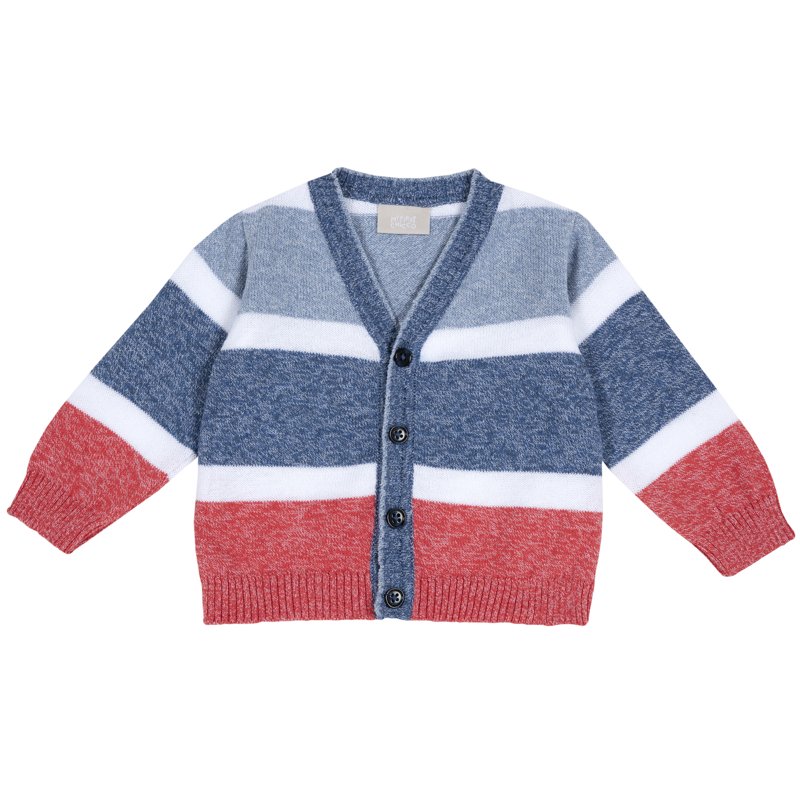 CARDIGAN - WHITE/BLUE