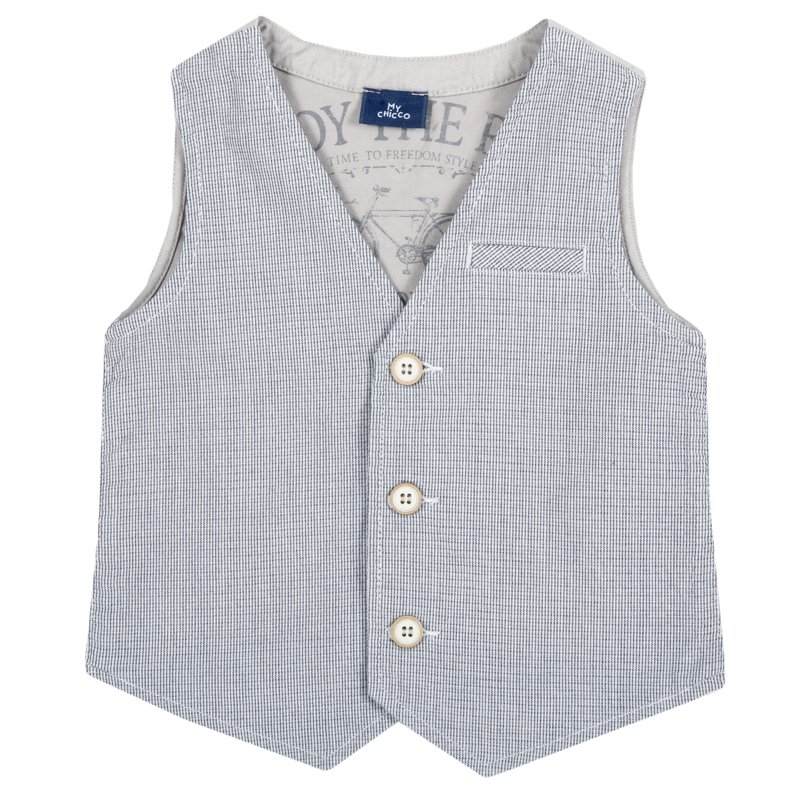 VEST - WHITE/BLUE
